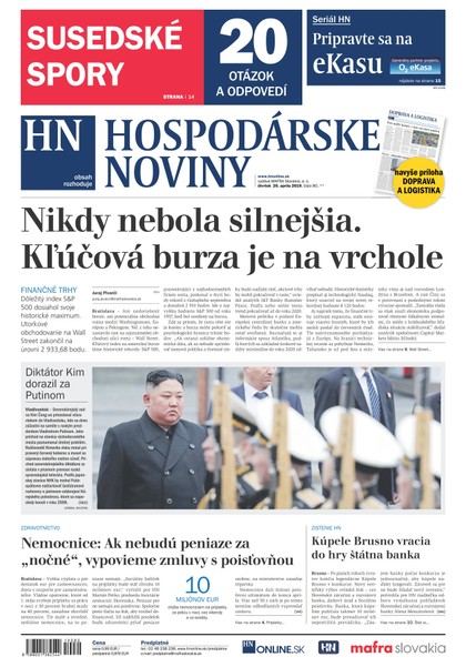 E-magazín Hospodárske noviny 25.04.2019 - MAFRA Slovakia, a.s.
