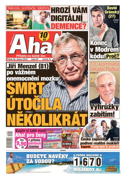 E-magazín AHA! - 26.4.2019 - CZECH NEWS CENTER a. s.