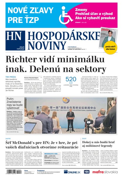 E-magazín Hospodárske noviny 29.04.2019 - MAFRA Slovakia, a.s.