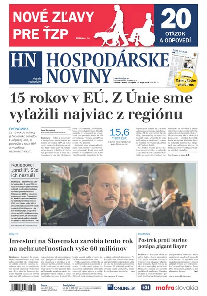 E-magazín Hospodárske noviny 30.04.2019 - MAFRA Slovakia, a.s.
