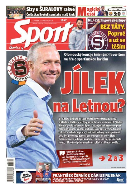 E-magazín Sport - 2.5.2019 - CZECH NEWS CENTER a. s.