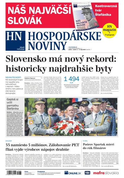 E-magazín Hospodárske noviny 03.05.2019 - MAFRA Slovakia, a.s.