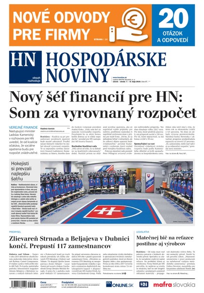 E-magazín Hospodárske noviny 07.05.2019 - MAFRA Slovakia, a.s.