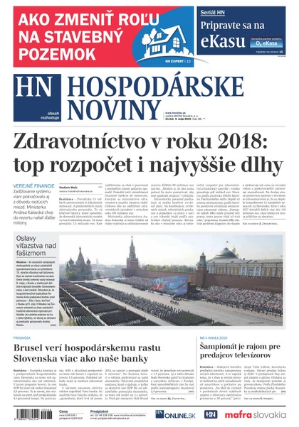 E-magazín Hospodárske noviny 09.05.2019 - MAFRA Slovakia, a.s.