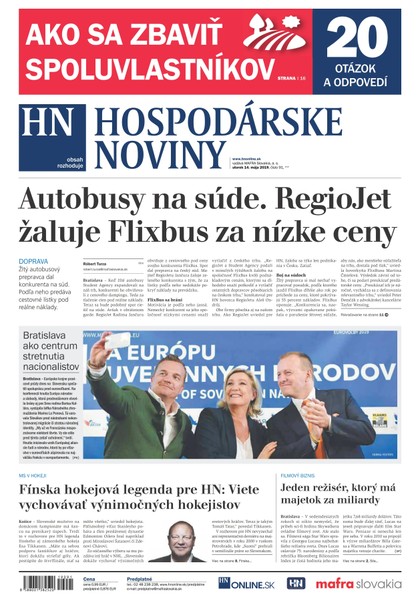 E-magazín Hospodárske noviny 14.05.2019 - MAFRA Slovakia, a.s.