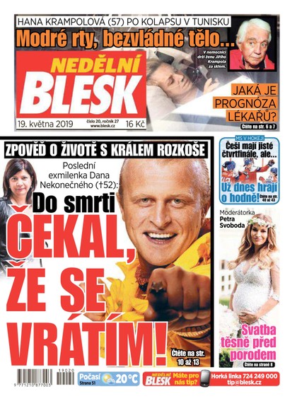 E-magazín Nedělní Blesk - 19.5.2019 - CZECH NEWS CENTER a. s.