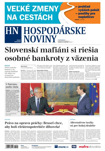 E-magazín Hospodárske noviny 20.05.2019 - MAFRA Slovakia, a.s.