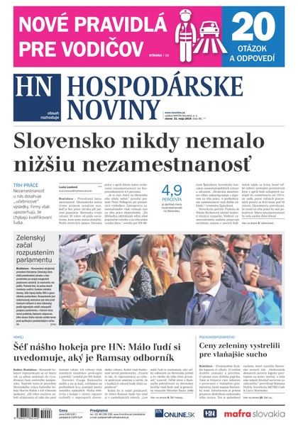 E-magazín Hospodárske noviny 21.05.2019 - MAFRA Slovakia, a.s.