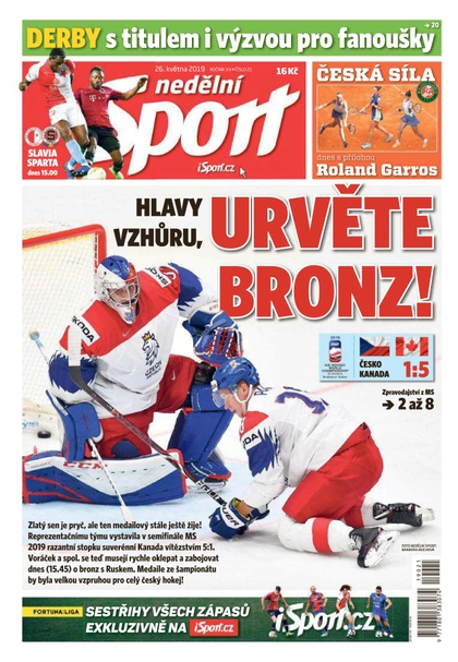 E-magazín Nedělní Sport - 26.5.2019 - CZECH NEWS CENTER a. s.