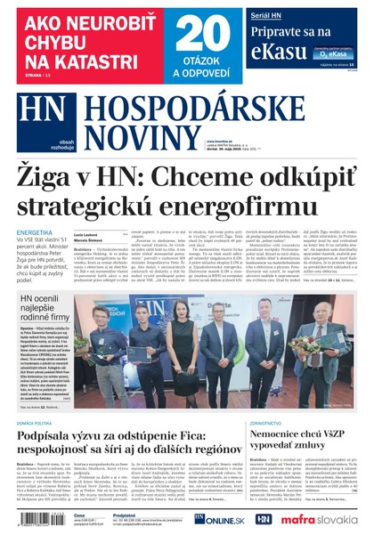 E-magazín Hospodárske noviny 30.05.2019 - MAFRA Slovakia, a.s.
