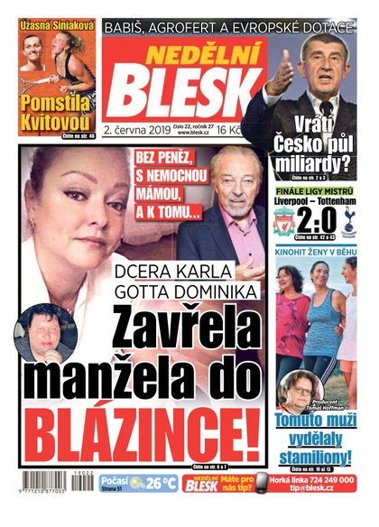 E-magazín Nedělní Blesk - 2.6.2019 - CZECH NEWS CENTER a. s.