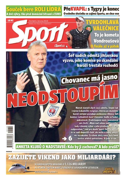 E-magazín Sport - 6.6.2019 - CZECH NEWS CENTER a. s.