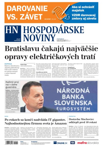 E-magazín Hospodárske noviny 12.06.2019 - MAFRA Slovakia, a.s.