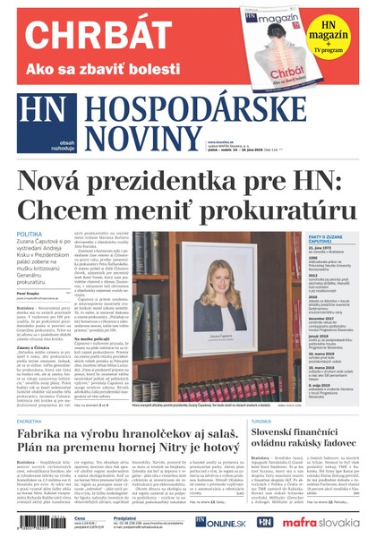 E-magazín Hospodárske noviny 14.06.2019 - MAFRA Slovakia, a.s.
