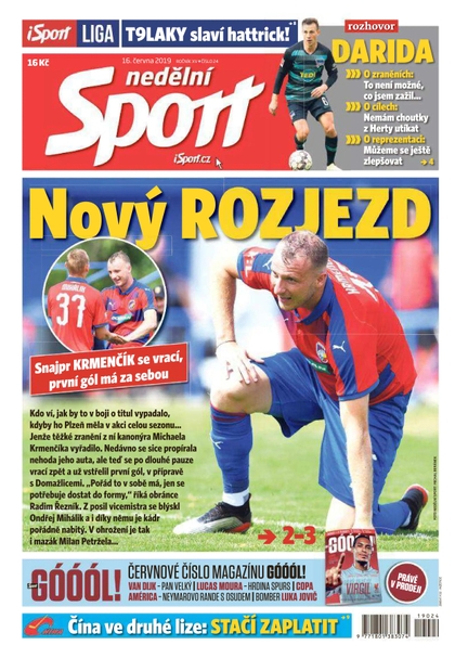 E-magazín Nedělní Sport - 16.6.2019 - CZECH NEWS CENTER a. s.