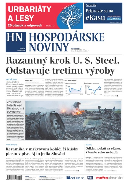 E-magazín Hospodárske noviny 20.06.2019 - MAFRA Slovakia, a.s.