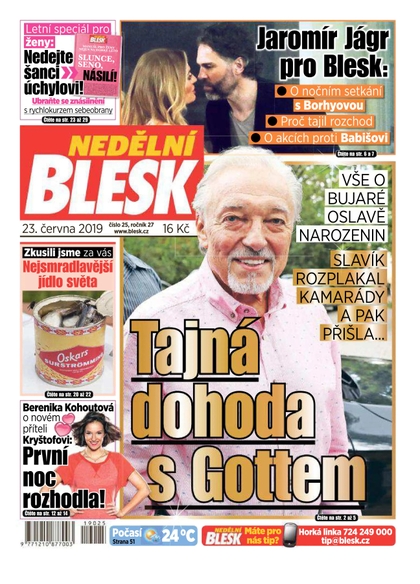 E-magazín Nedělní Blesk - 23.6.2019 - CZECH NEWS CENTER a. s.