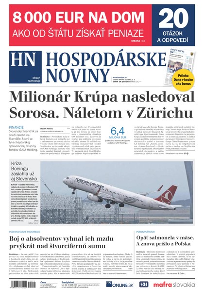 E-magazín Hospodárske noviny 25.06.2019 - MAFRA Slovakia, a.s.