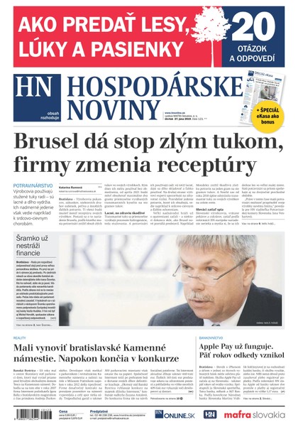 E-magazín Hospodárske noviny 27.06.2019 - MAFRA Slovakia, a.s.