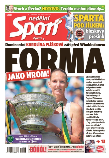 E-magazín Nedělní Sport - 30.6.2019 - CZECH NEWS CENTER a. s.