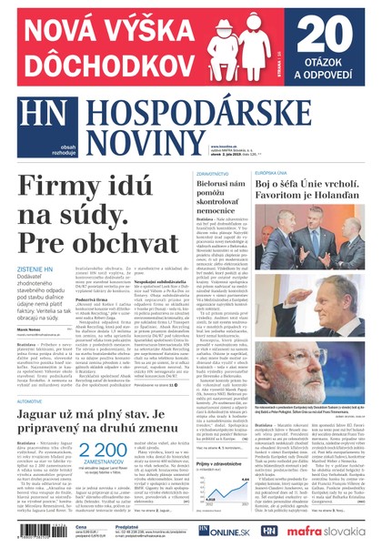 E-magazín Hospodárske noviny 02.07.2019 - MAFRA Slovakia, a.s.