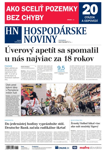 E-magazín Hospodárske noviny 09.07.2019 - MAFRA Slovakia, a.s.