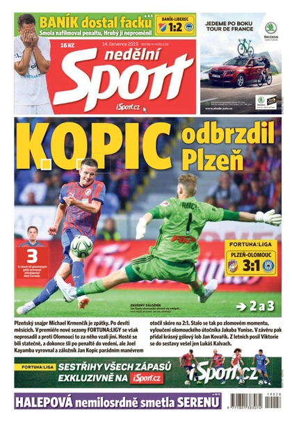 E-magazín Nedělní Sport - 14.7.2019 - CZECH NEWS CENTER a. s.