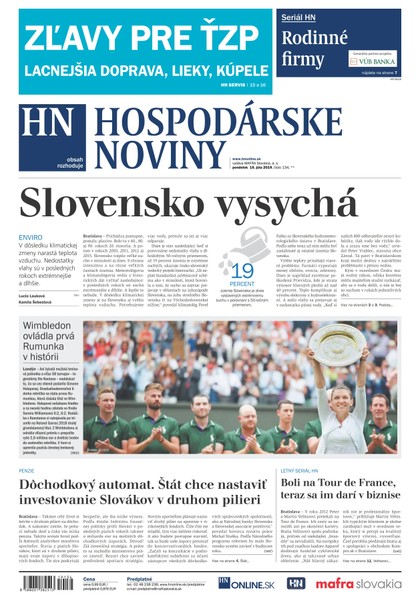 E-magazín Hospodárske noviny 15.07.2019 - MAFRA Slovakia, a.s.