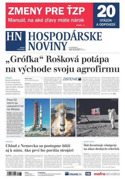 E-magazín Hospodárske noviny 16.07.2019 - MAFRA Slovakia, a.s.