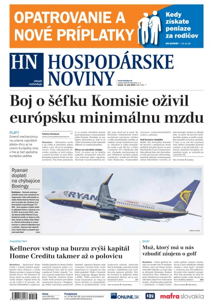 E-magazín Hospodárske noviny 17.07.2019 - MAFRA Slovakia, a.s.