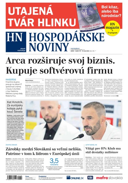 E-magazín Hospodárske noviny 19.07.2019 - MAFRA Slovakia, a.s.