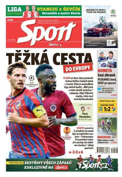 E-magazín Sport - 23.7.2019 - CZECH NEWS CENTER a. s.