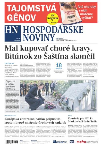 E-magazín Hospodárske noviny 26.07.2019 - MAFRA Slovakia, a.s.