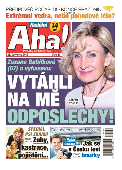 E-magazín Nedělní AHA! - 28.7.2019 - CZECH NEWS CENTER a. s.