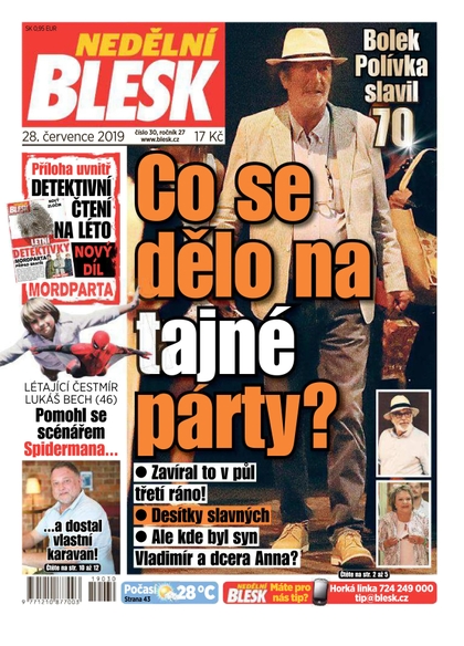 E-magazín Nedělní Blesk - 28.7.2019 - CZECH NEWS CENTER a. s.