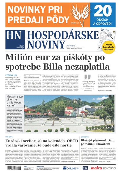E-magazín Hospodárske noviny 30.07.2019 - MAFRA Slovakia, a.s.