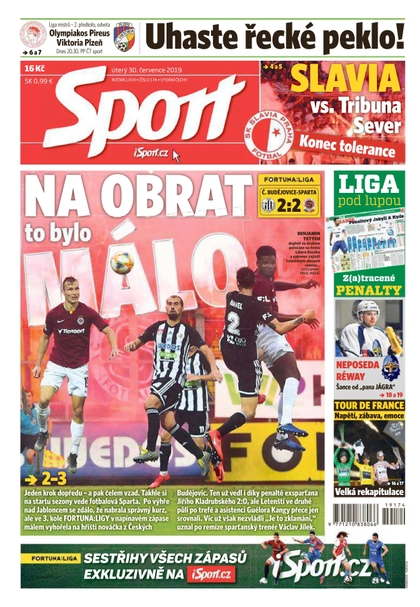 E-magazín Sport - 30.7.2019 - CZECH NEWS CENTER a. s.