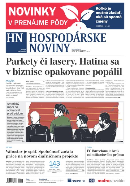 E-magazín Hospodárske noviny 31.07.2019 - MAFRA Slovakia, a.s.