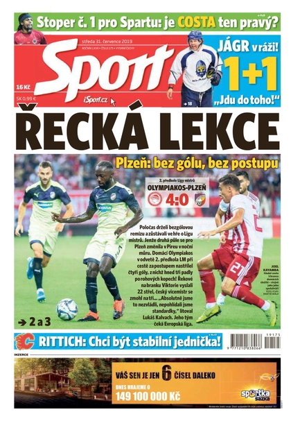E-magazín Sport - 31.7.2019 - CZECH NEWS CENTER a. s.