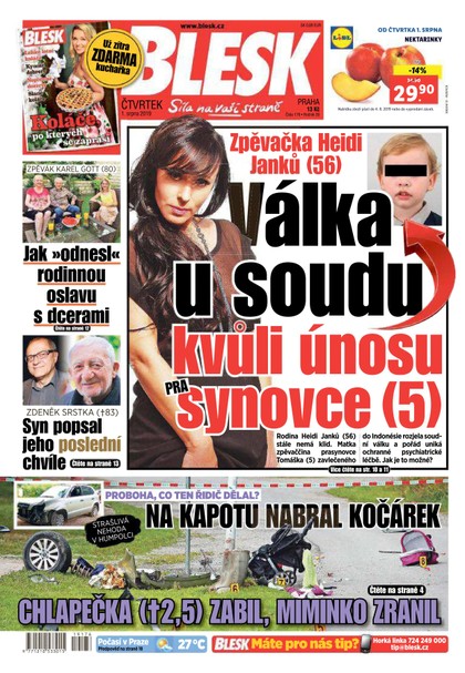 E-magazín Blesk - 1.8.2019 - CZECH NEWS CENTER a. s.