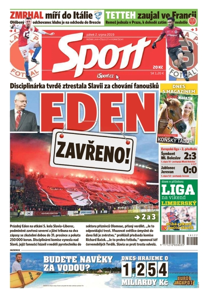 E-magazín Sport - 2.8.2019 - CZECH NEWS CENTER a. s.