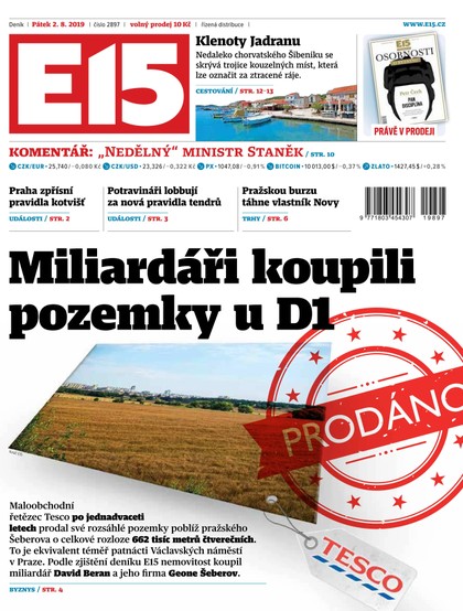 E-magazín E15 - 2.8.2019 - CZECH NEWS CENTER a. s.