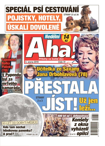 E-magazín Nedělní AHA! - 4.8.2019 - CZECH NEWS CENTER a. s.