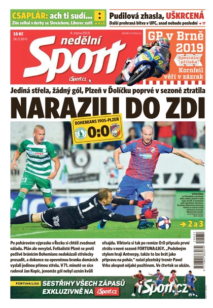 E-magazín Nedělní Sport - 4.8.2019 - CZECH NEWS CENTER a. s.