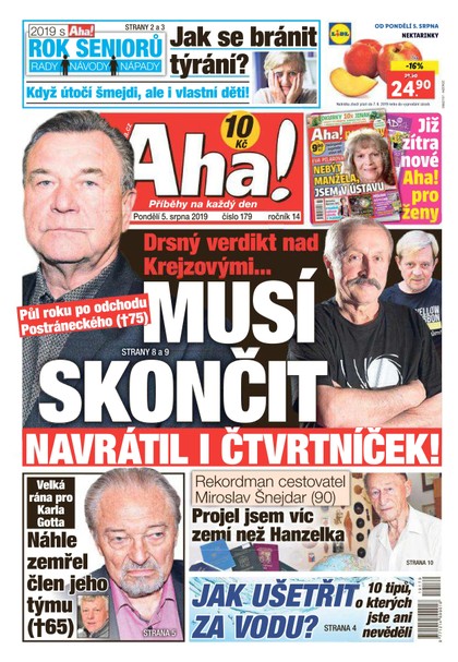 E-magazín AHA! - 5.8.2019 - CZECH NEWS CENTER a. s.