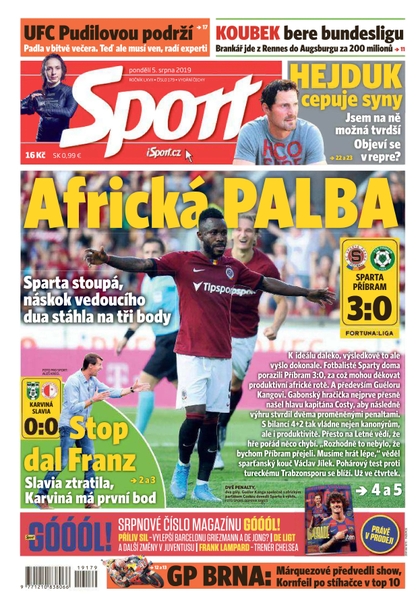 E-magazín Sport - 5.8.2019 - CZECH NEWS CENTER a. s.