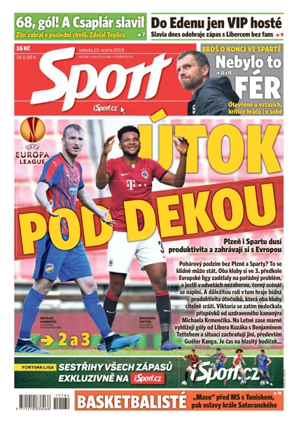 E-magazín Sport - 10.8.2019 - CZECH NEWS CENTER a. s.