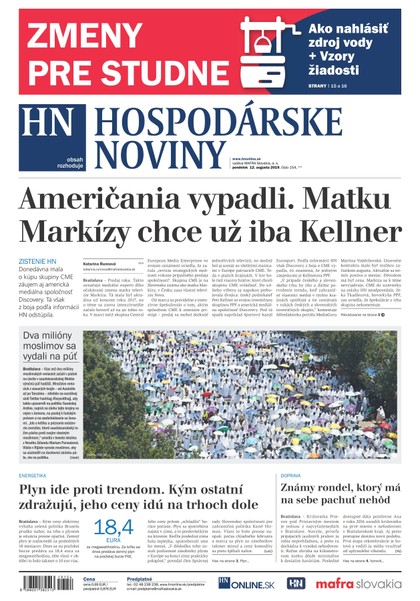 E-magazín Hospodárske noviny 12.08.2019 - MAFRA Slovakia, a.s.
