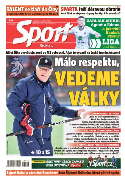 E-magazín Sport - 13.8.2019 - CZECH NEWS CENTER a. s.