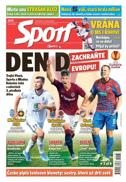 E-magazín Sport - 15.8.2019 - CZECH NEWS CENTER a. s.